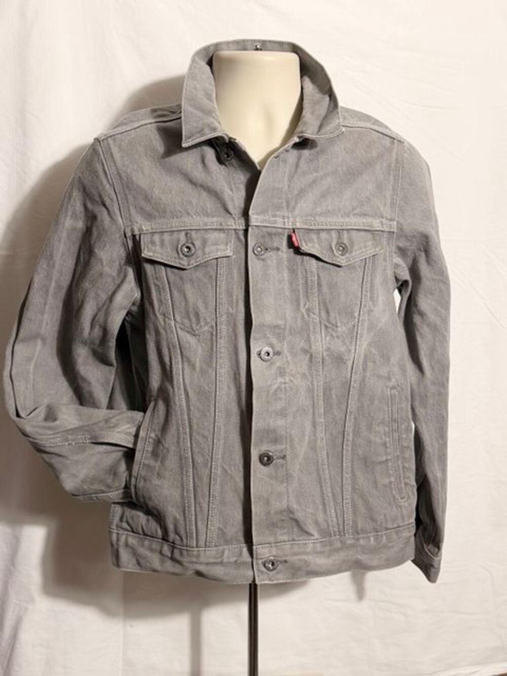 Levis Youth Denim Trucker Jacket Washed Grey Classic Country Outdoor Cowboy